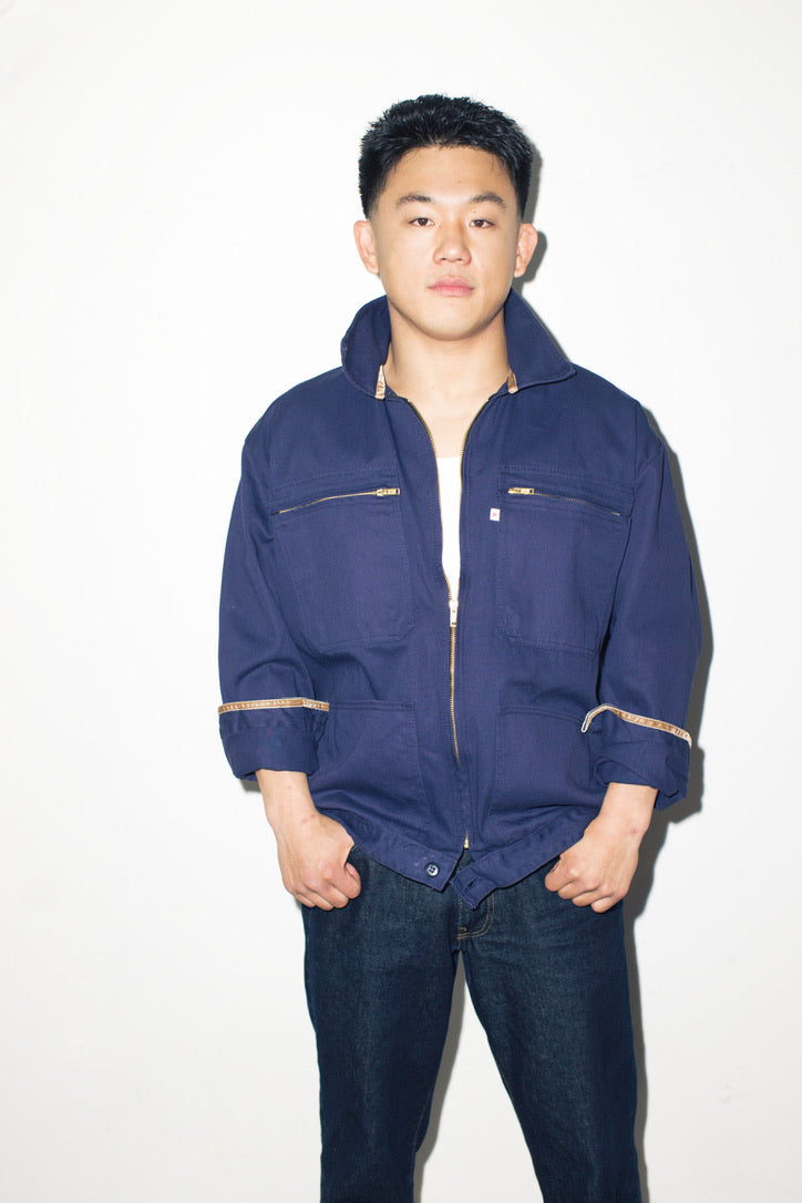 NAVY ZIP WORKWEAR JACKET