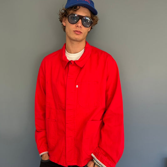 RED FRENCH WORKWEAR JACKET