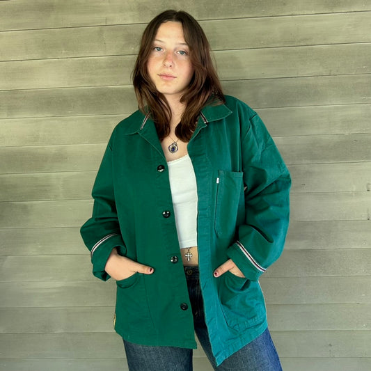 One-of-a-Kind Vintage  French Green Workwear Jacket