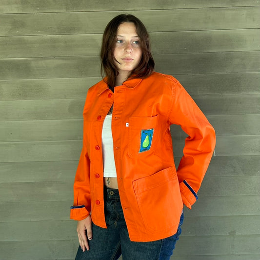 One-of-a-Kind  Vintage  Orange Workwear Jacket -Size M
