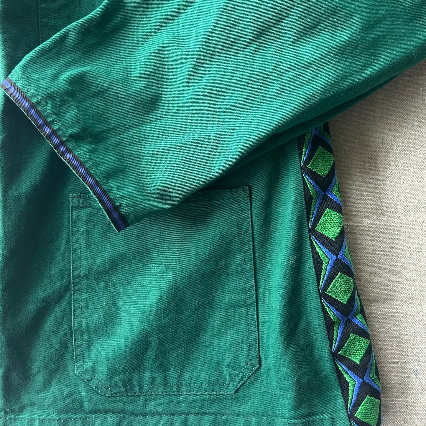 One-of-a-Kind Vintage French Green Workwear Jacket