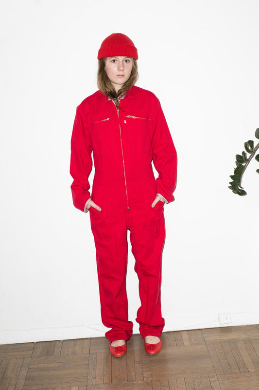 Combinaison  de travail  rouge  -Red jumpsuit