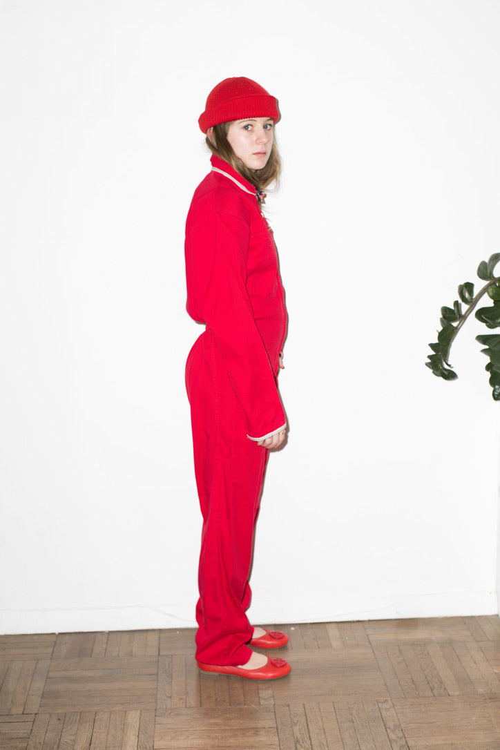 Combinaison  de travail  rouge  -Red jumpsuit