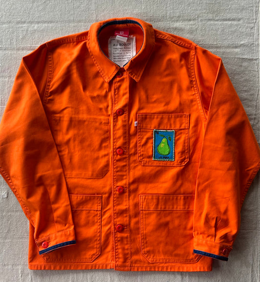 One-of-a-Kind Orange Vintage French Workwear Jacket