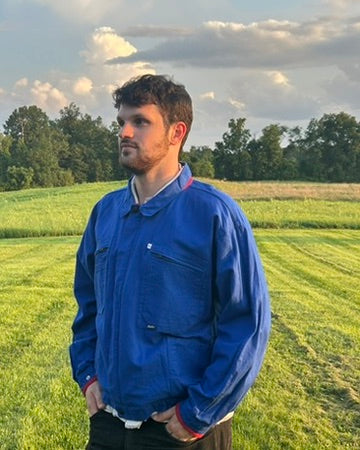 One-of-a-Kind Vintage French Bugatti Workwear Jacket with Zipper