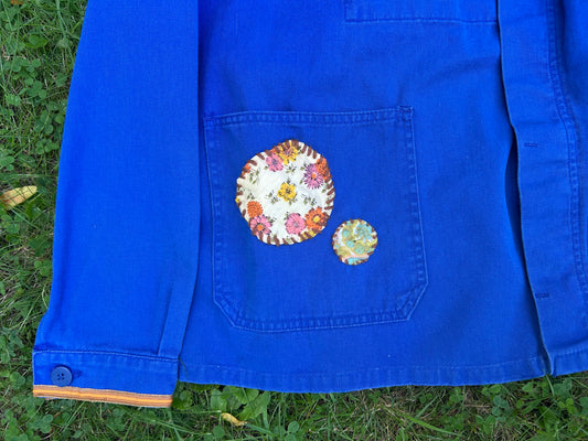 One-of-a-Kind Bugatti Blue French Workwear Jacket
