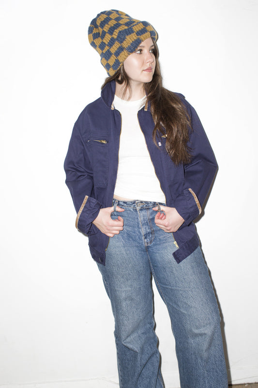 NAVY  ZIP WORKWEAR JACKET