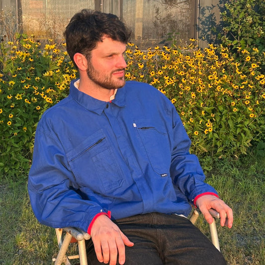 One-of-a-Kind Vintage French Bugatti Workwear Jacket with Zipper