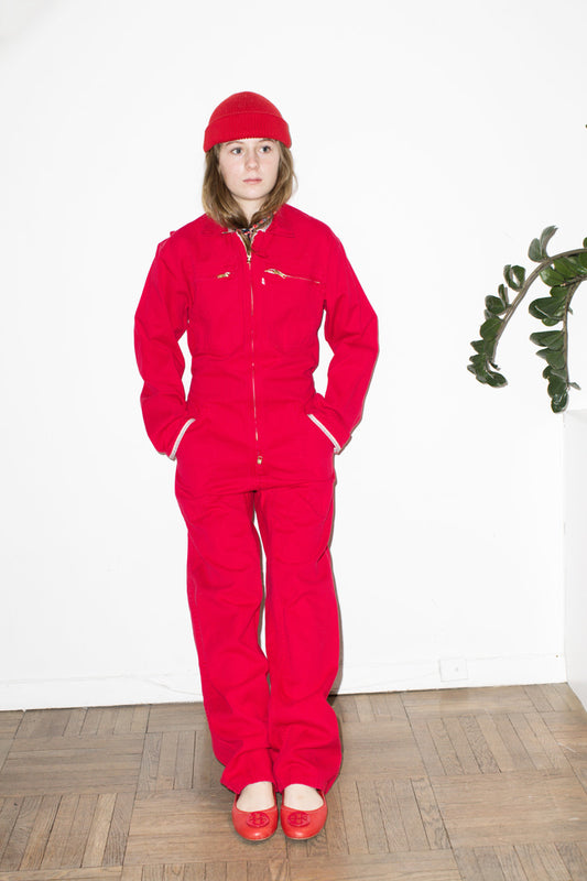 Combinaison  de travail  rouge  -Red jumpsuit
