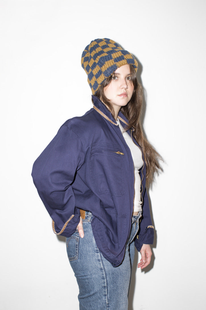 NAVY  ZIP WORKWEAR JACKET