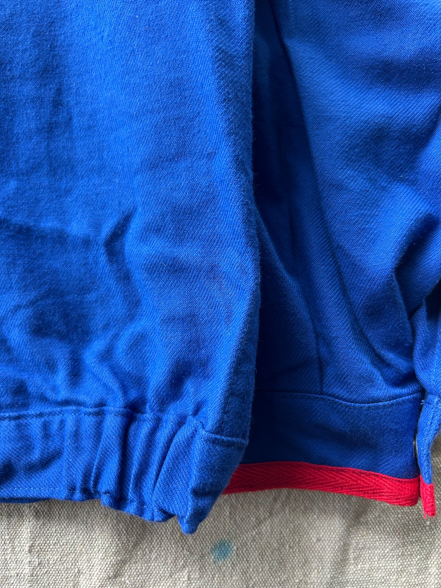 One-of-a-Kind Vintage French Bugatti Workwear Jacket with Zipper