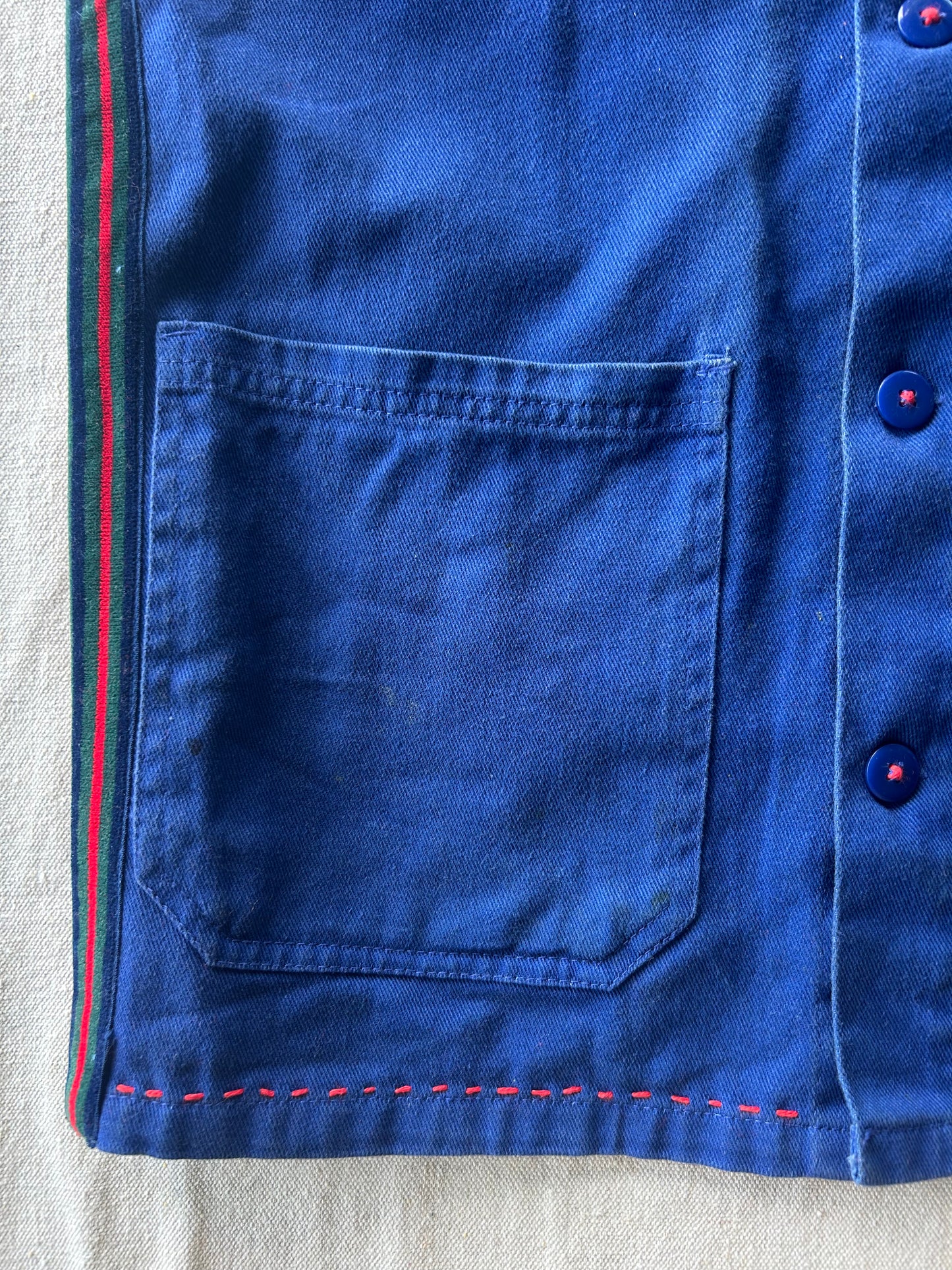 One-of-a-Kind Vintage French  Workwear Sleeveless  Jacket