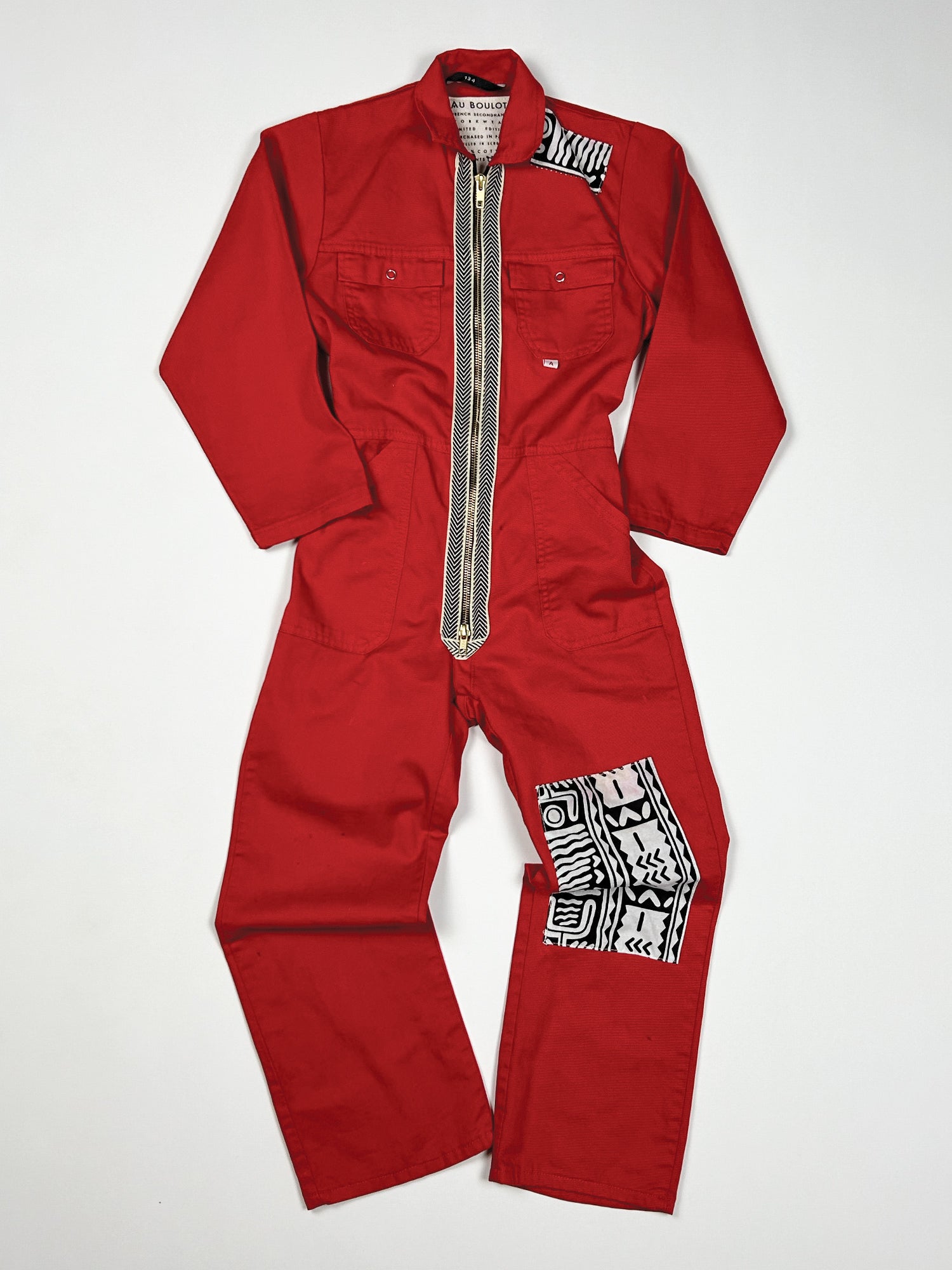 Kids Workwear Jumpsuit With Patch Work Auboulotworkwear kids-workwear-jumpsuit-with-patch-work-auboulotworkwear